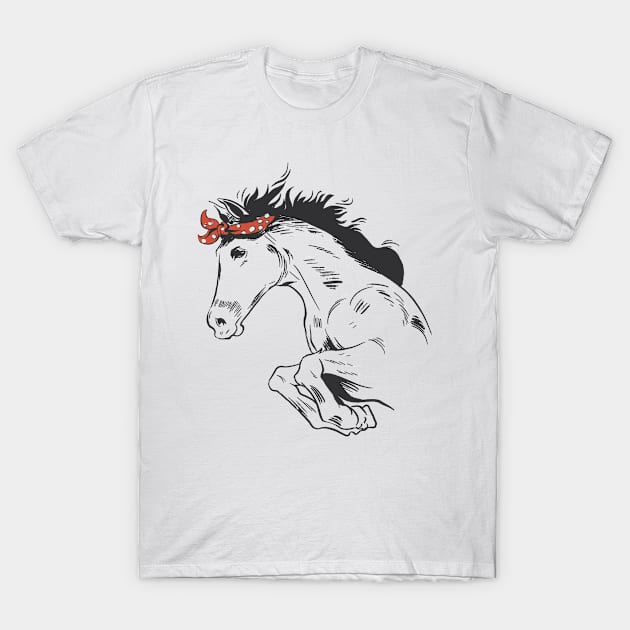 Bandana wild horse T-Shirt by franksuharkless